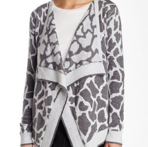 Vertigo Metallic Open Draped Cardigan